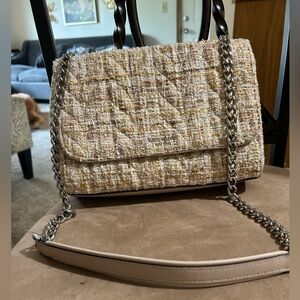 Kate Spade|  Briar Lane- Pink Tweed Chain Shoulder Bag